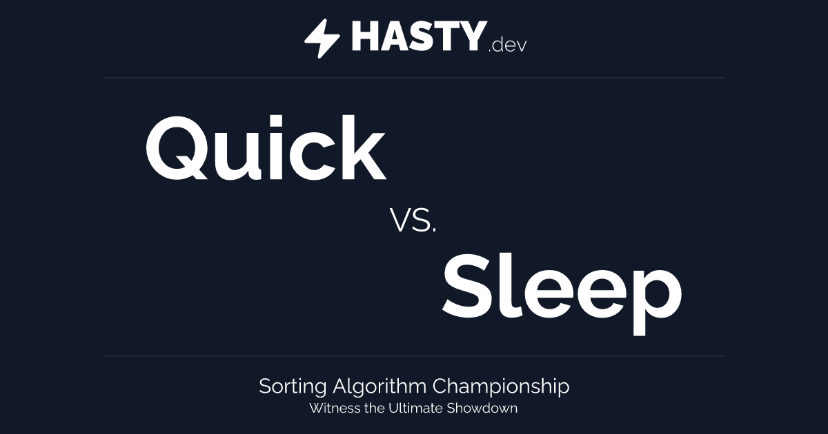 Quick sort VS. Sleep sort: A Sorting Algorithm Comparison